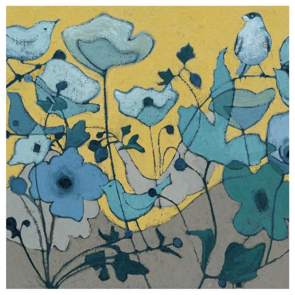 "Birdy Birdy" Digital Paper Print by Shirley Novak, 42"x42"