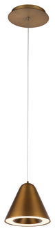 Kone 6" LED Pendant 3000K, Aged Brass, Title 24 Compliant