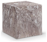 Piazza Finished Concrete Indoor/Outdoor End / Side Table, Brown