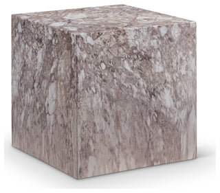 Piazza Finished Concrete Indoor/Outdoor End / Side Table, Brown