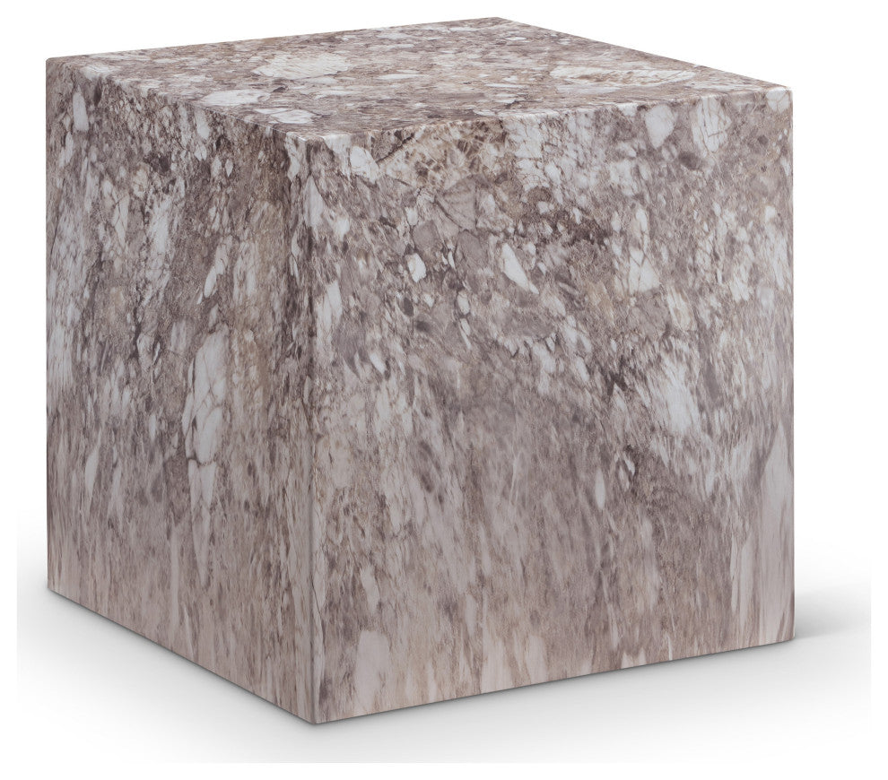 Piazza Finished Concrete Indoor/Outdoor End / Side Table, Brown