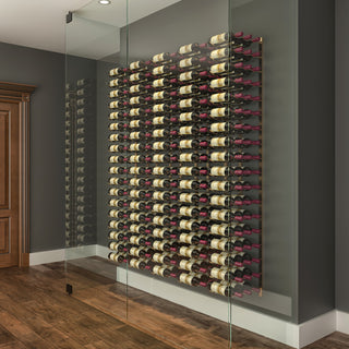 W Series Luxe Wine Rack 6 Wall Mounted Bottle Storage Kit, Chrome, 54 Bottles