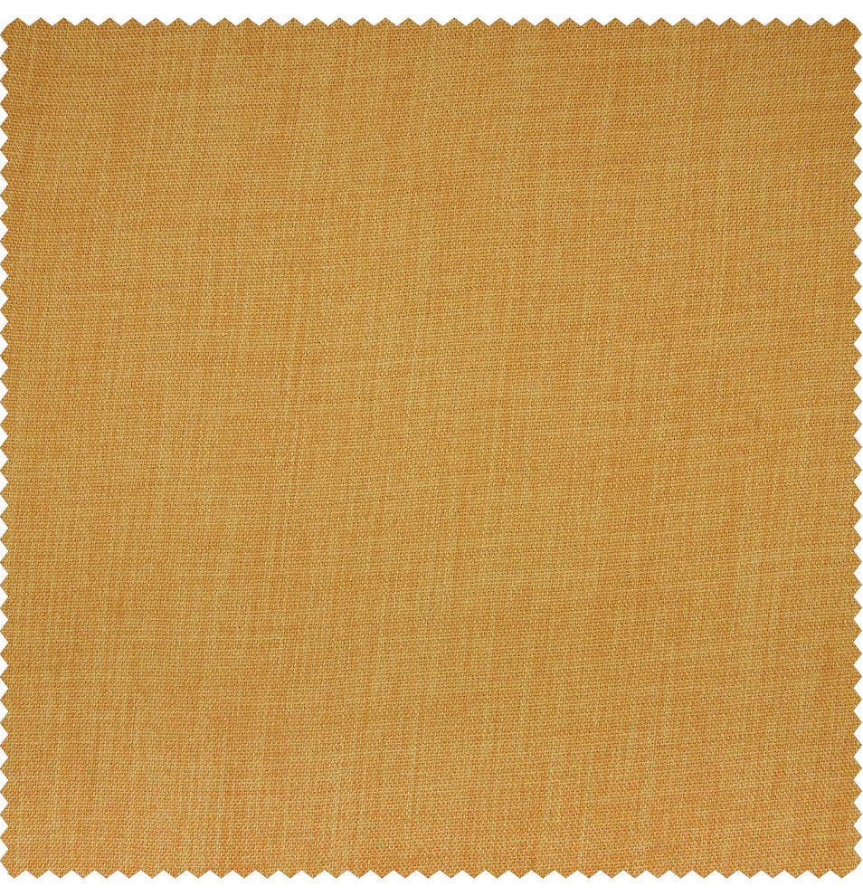 Faux Linen Darkening Curtain Single Panel, Dandelion Gold, 50"x108"