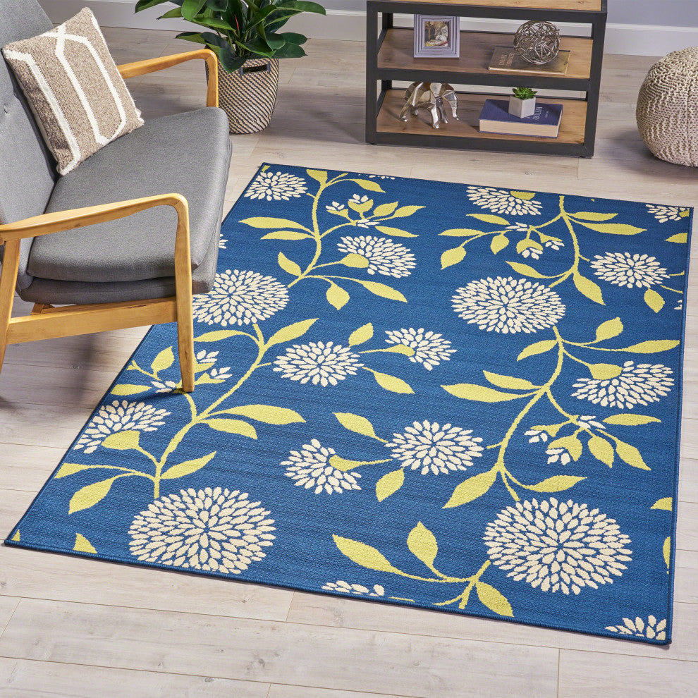 GDF Studio Max Indoor Floral Area Rug, 5'x8'