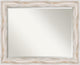 Alexandria White Wash Beveled Wood Wall Mirror - 33 x 27 in.