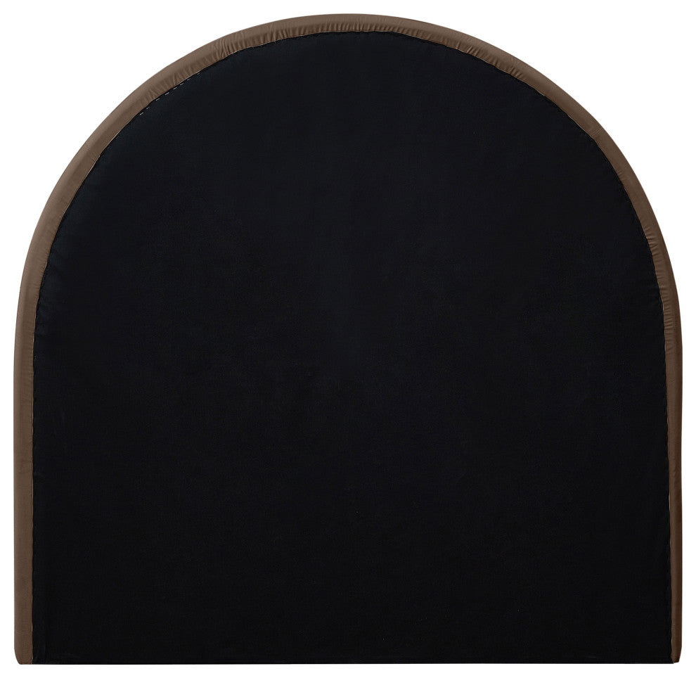 Madrid Upholstered Bed, Brown, Twin, Velvet