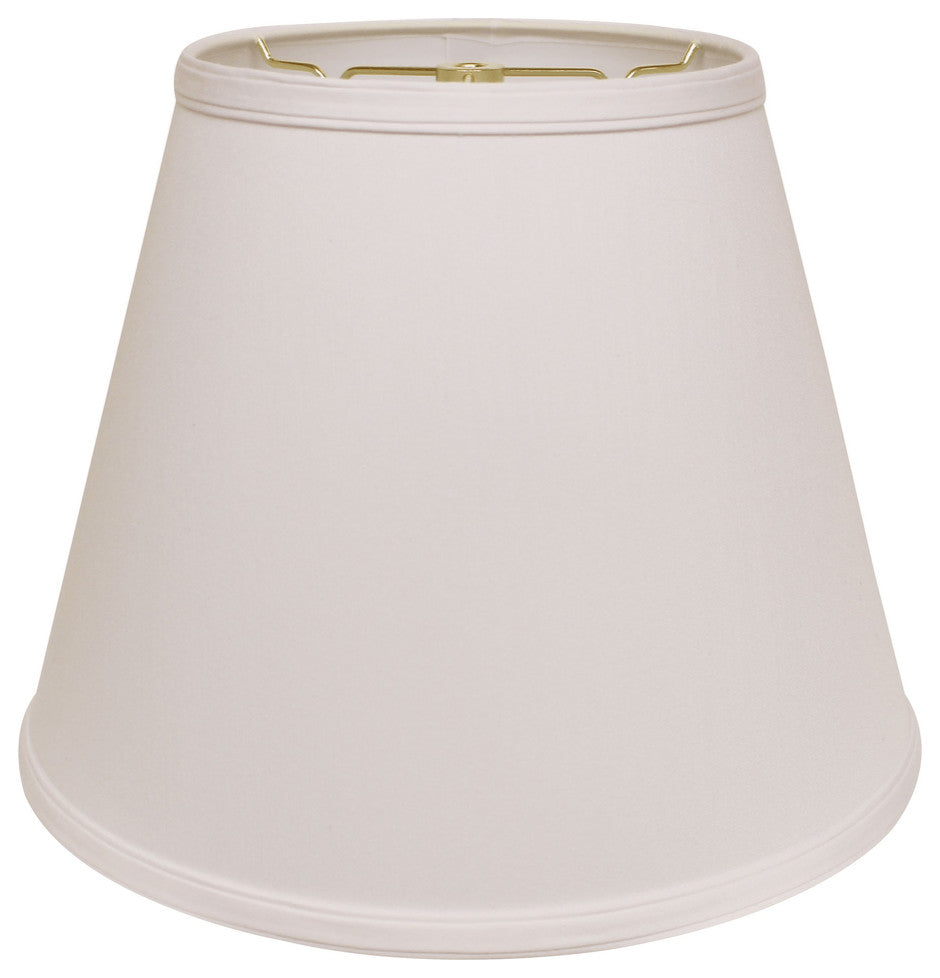 18" White Empire Deep Slanted No Slub Lampshade