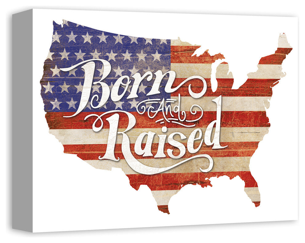 Born and Raised 11x14 Canvas Wall Art
