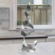 Metal Sculpture Garden Desktop Modern Aluminum Zen Decor- Phoenix, Silver