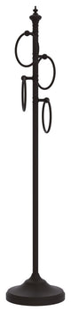 Floor Standing 4 Towel Ring Stand, Oil Rubbed Bronze