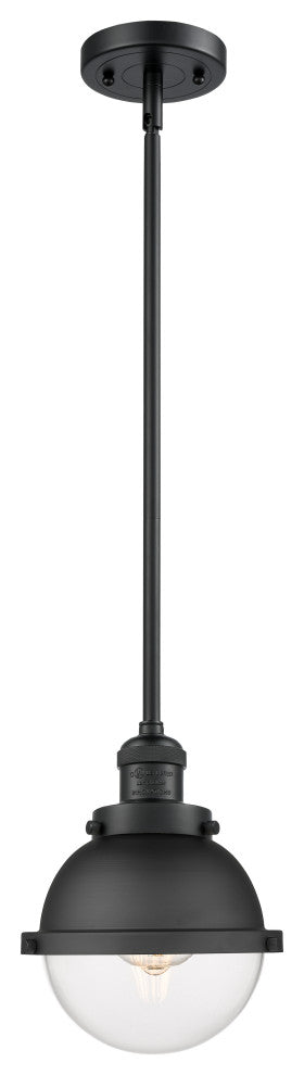 Innovations 201S-BK-HFS-62-BK-LED Hampden 1 Light Mini Pendant, Matte Black