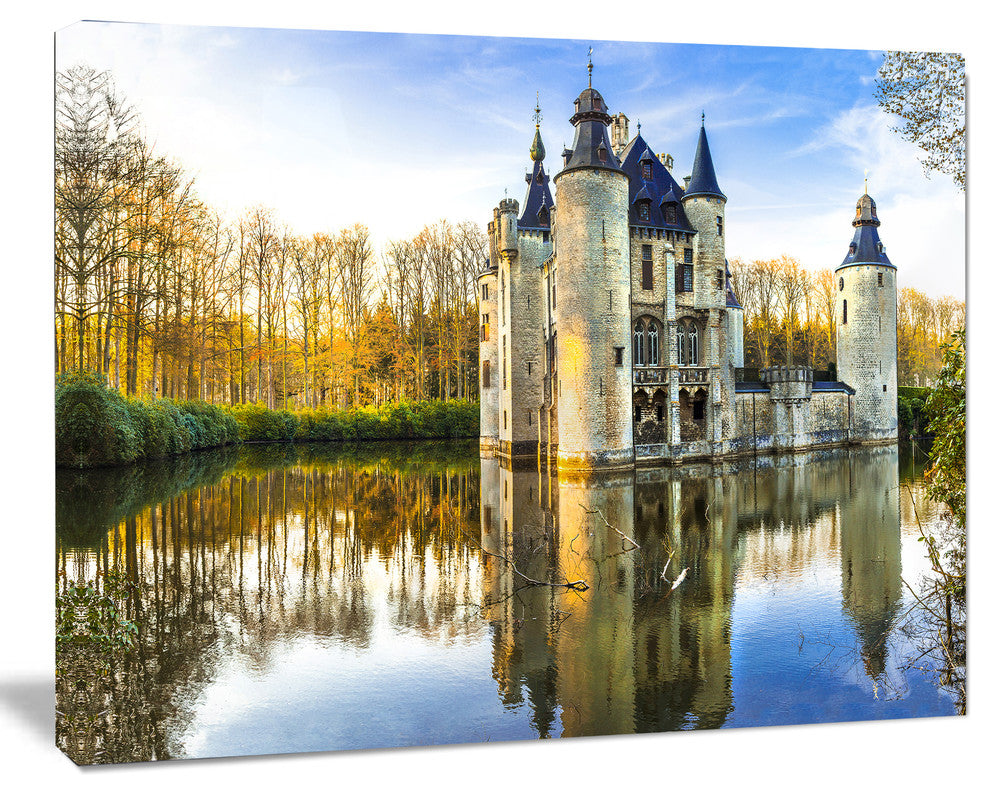 Fairytale Medieval Castles, Large landscape Canvas Art Print, 60x40