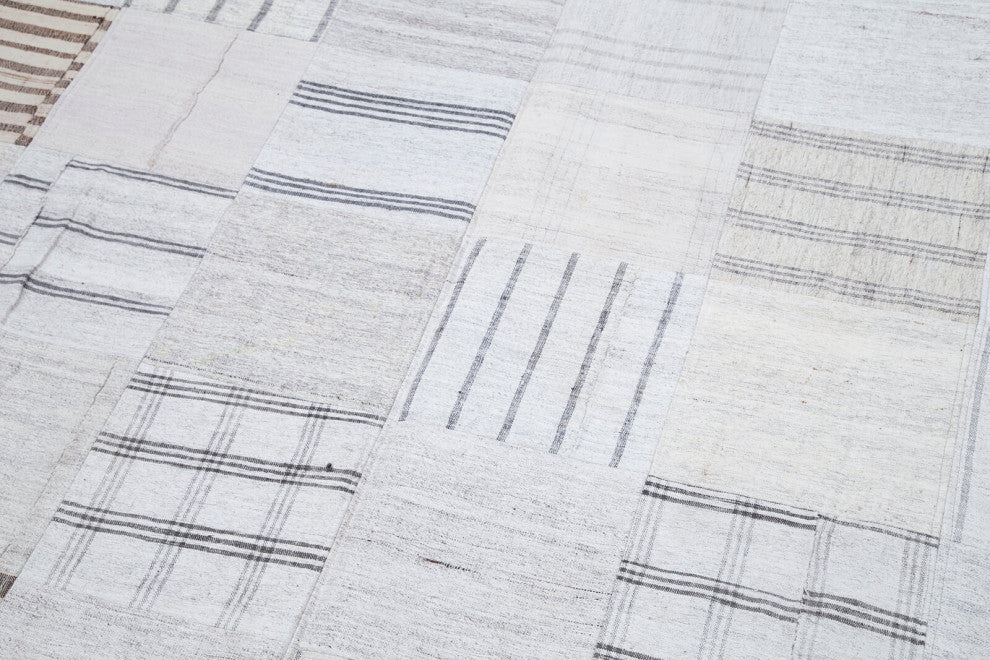 Rug N Carpet - Handmade Oriental 8' 2'' x 11' 5'' Unique Patchwork Kilim Rug