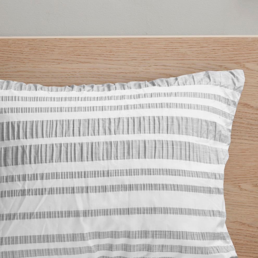 Intelligent Design Lumi Striped Comforter Set, Grey
