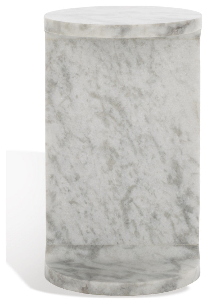Safavieh Couture Melinda Marble "C" Accent Table, White