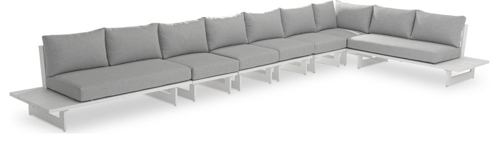 Maldives Grey Water Resistant Fabric Outdoor Patio Modular Sectional