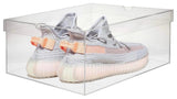 OnDisplay Luxury Acrylic Shoe Box - Clear Lucite Shoebox with Lid (Long)