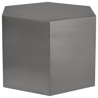Hexagon Durable Iron Modular Coffee Table, Brushed Chrome