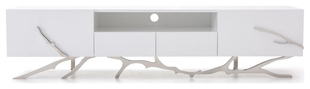 Modrest Legend 79"-Wide Modern White TV Stand
