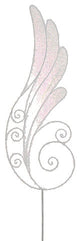 Iridescent Glittered Angel Wing Craft Pick, White, 24"