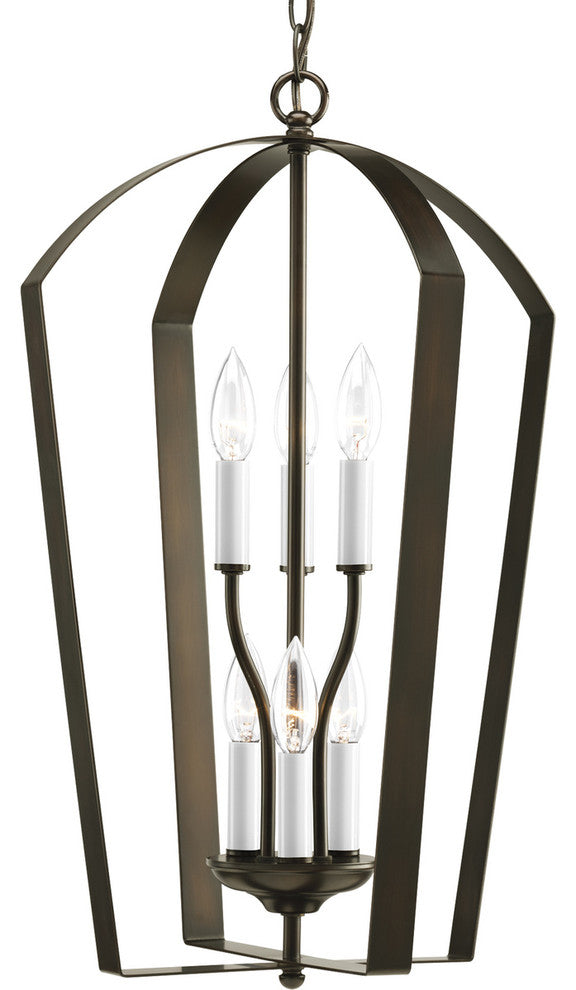 6-Light Foyer, Antique Bronze