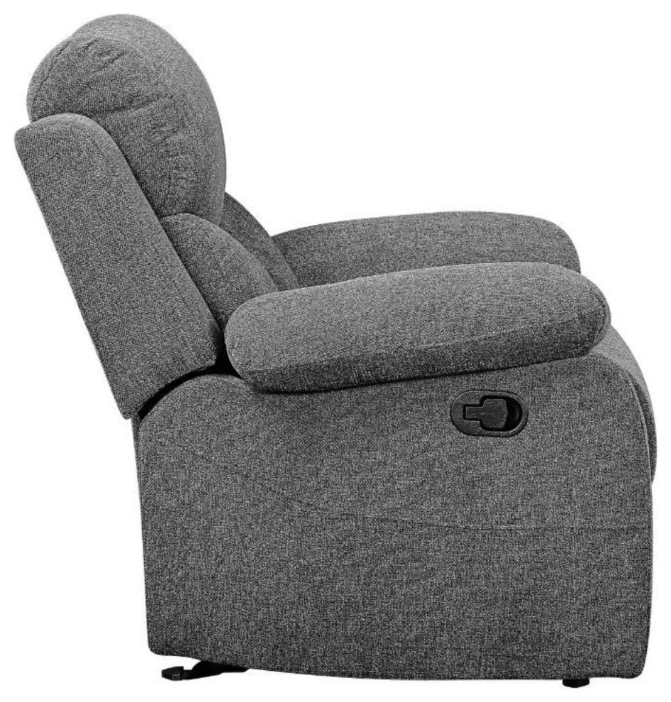 Glider Recliner, Gray Chenille