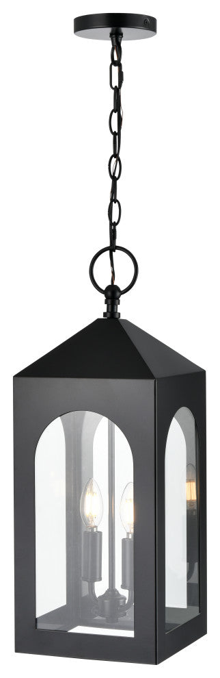 2 Light 8.5 in. Powder Coated Black Outdoor