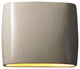 Ambiance Wide ADA Oval Wall Sconce, White Crackle, Incandescent