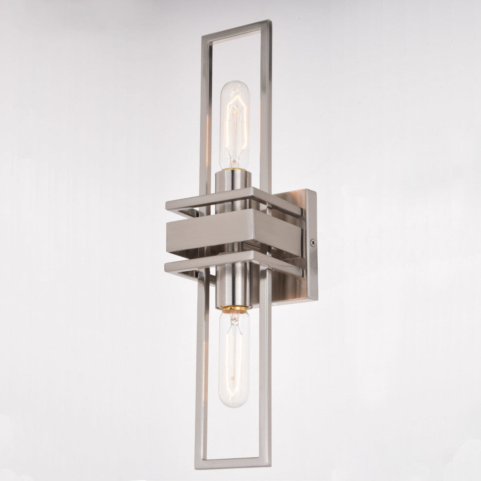 Marquis 2-Light Wall Light Satin Nickel