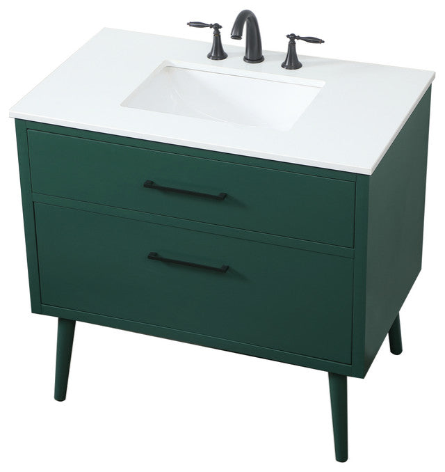Home Living 36" Bathroom Vanity, Green