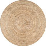 Nuloom Rigo Hand Woven Farmhouse Jute Area Rug, Natural 5'Round