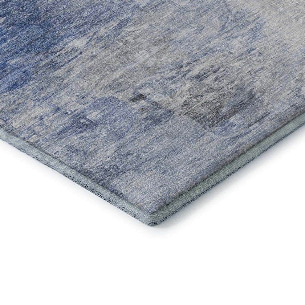 Premium Machine Washable Mayfield AMF595 Blue 3' x 5' Rug