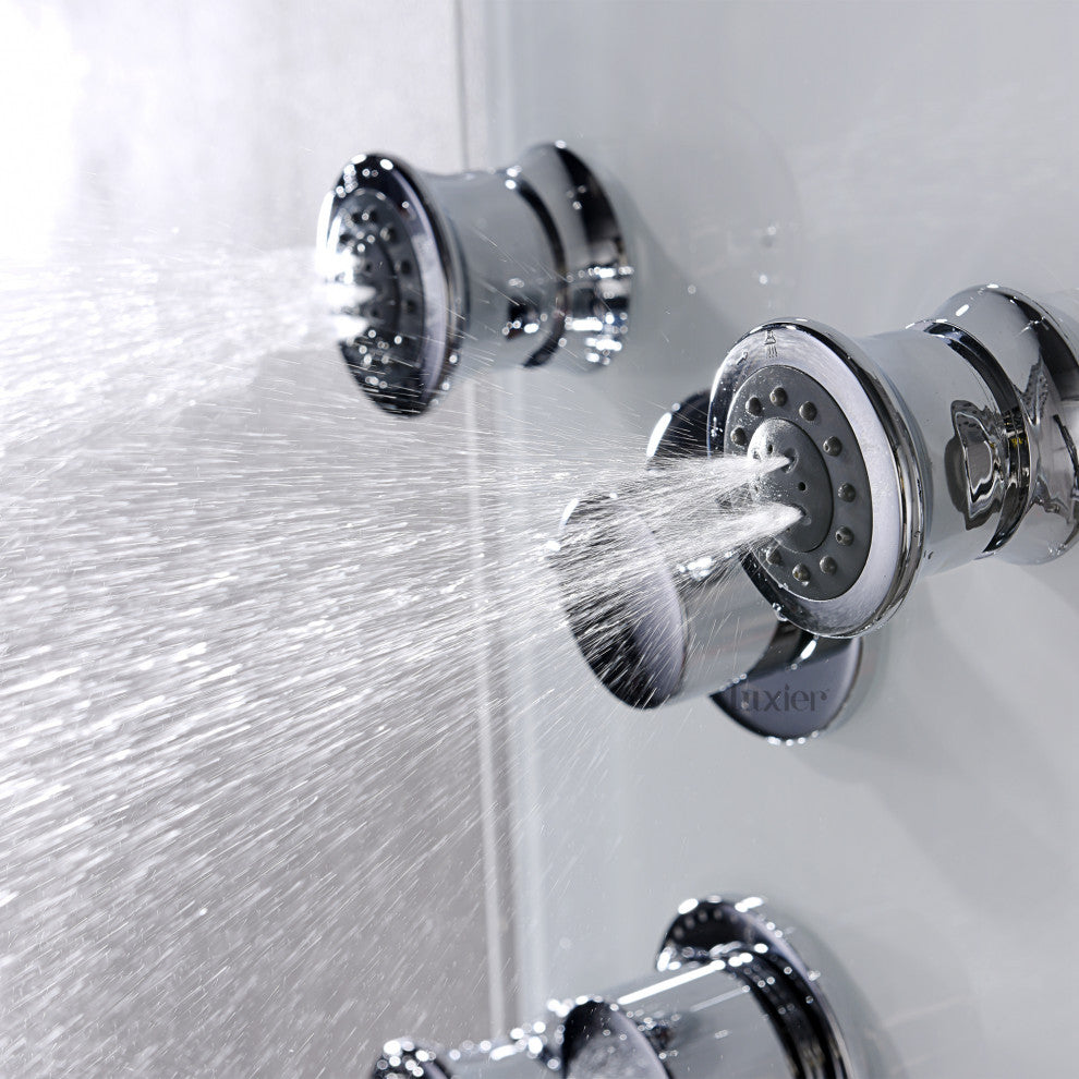 Luxier 51" 6-Jet Shower Panel With Rainfall Shower Head Hand Shower, White