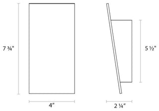 Sonneman 2365 Angled Plane LED 7.75" Tall Compliant Wall Sconce - Textured