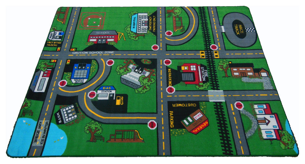 Our Town #1068 4'x6' Children's Educational and Play Rug
