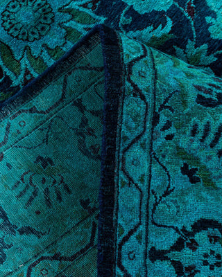 Overdyed, One-of-a-Kind Hand-Knotted Area Rug Blue, 4'8"x7'2"