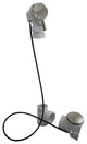 Rapid Flow 2" Ball Joint Head PVC Cable Drive With 45" Cable, Satin Nickel