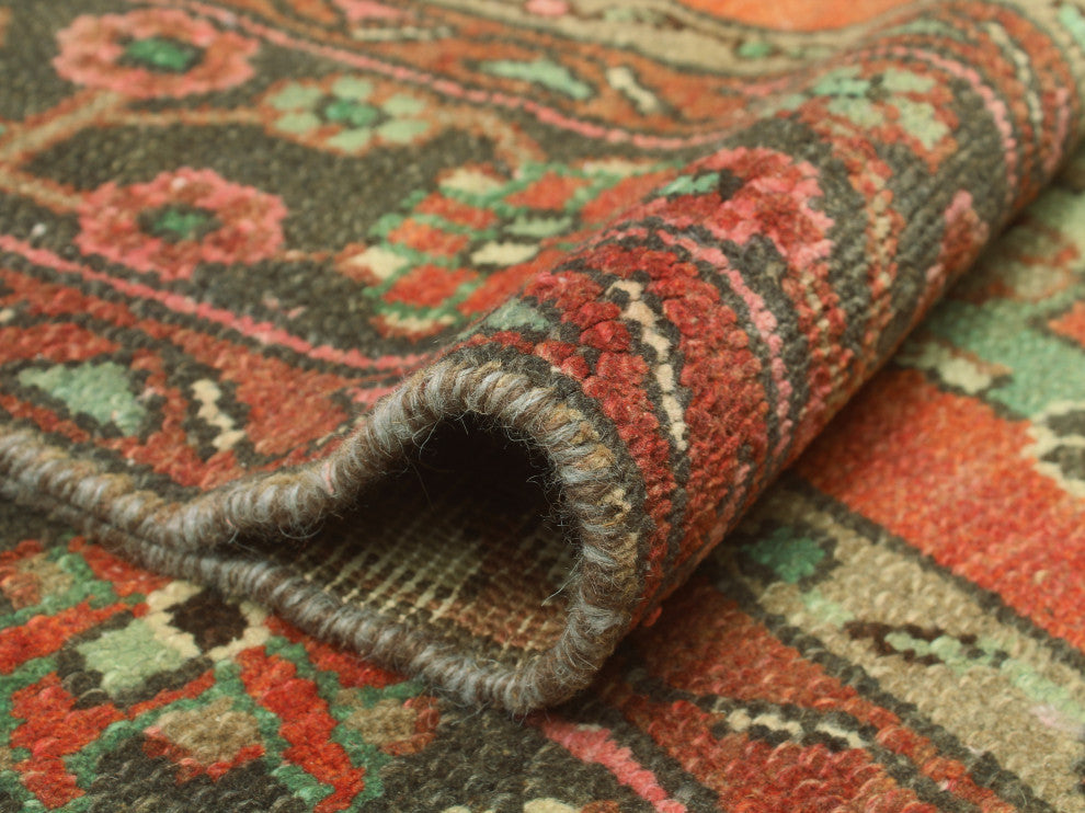Fine Vintage Distressed Qasim Rust Rug