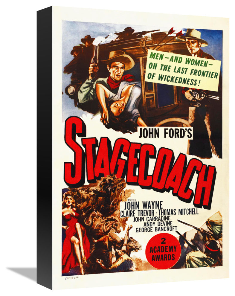"Stagecoach 1939" Stretched Canvas Giclee by Hollywood Photo Archive, 11x16"