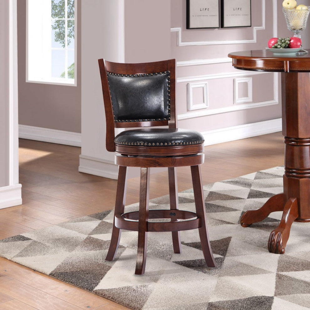 Bristol 24" Counter Height Swivel Stool, Cherry