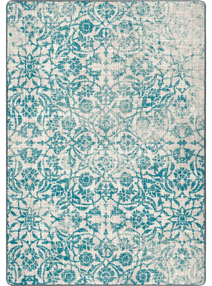 Fine Linen, Aqua, 4'x5'