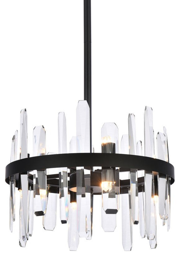 Modern Black 8-Light Pendant
