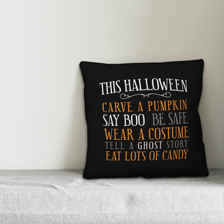 Halloween Rules 16"x16" Indoor/Outdoor Pillow