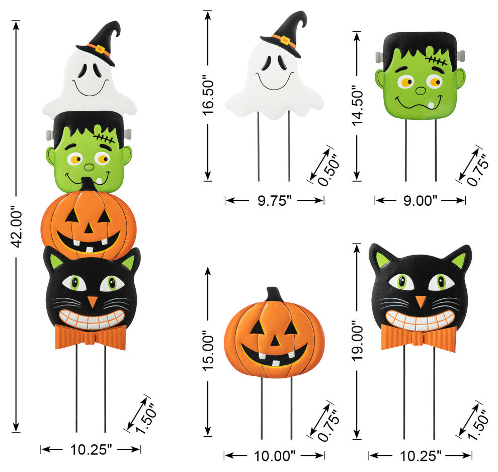 42.5"H Halloween Pumpkin Yard Stake