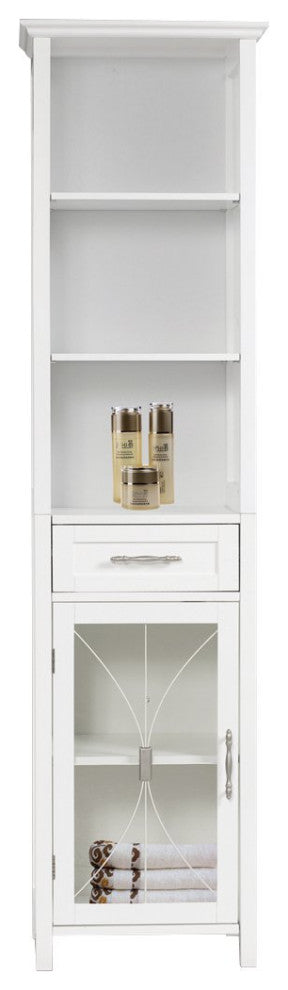 Wooden Bathroom Storage Tall Linen Cabinet