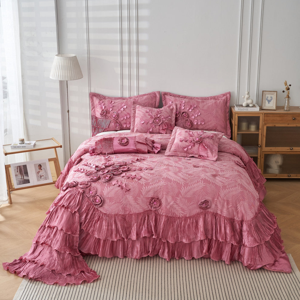 6-Piece Faux Satin-Piecenk Royal Dreams Comforter Set, King
