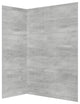 Ove Decors Misty 60x32" Solid Surface Corner Shower Wall, Gray Tiles
