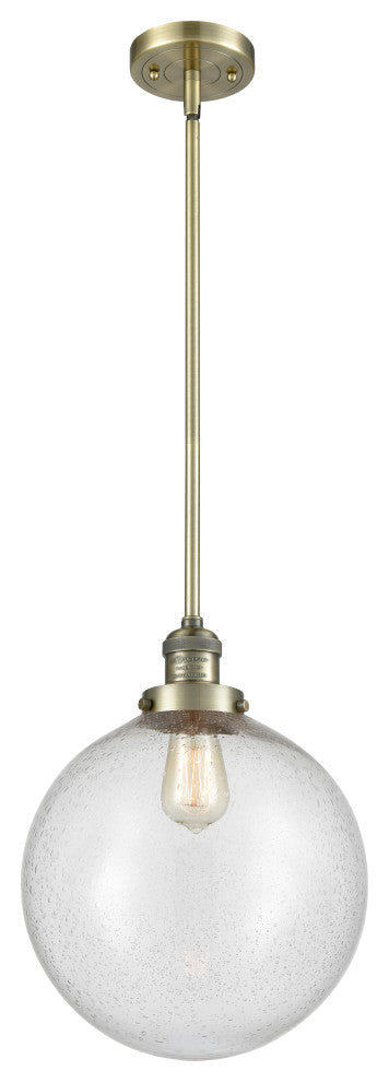 Beacon Mini Pendant, Antique Brass, Seedy