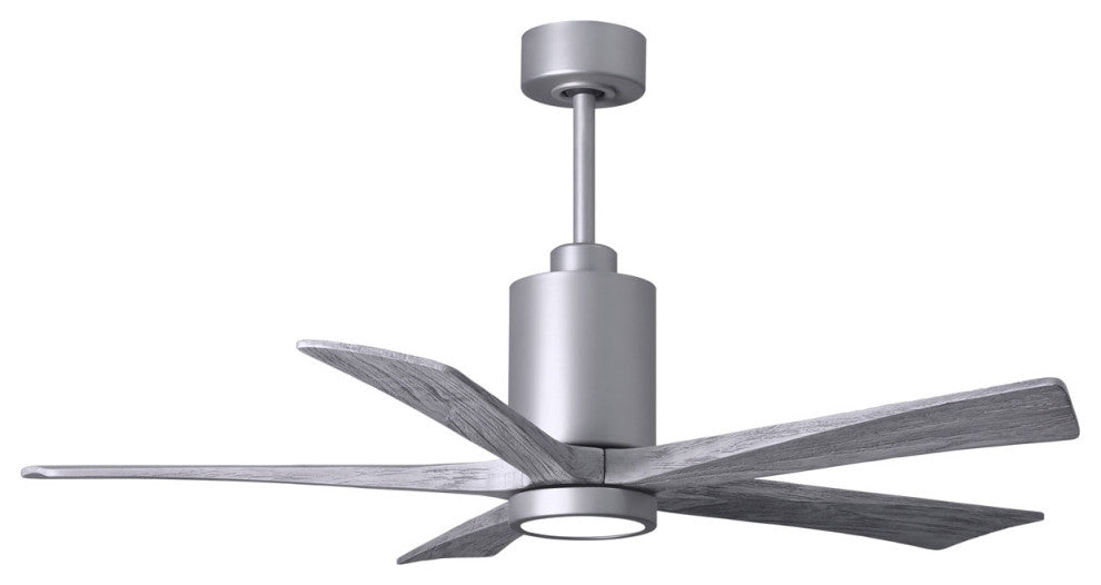 Matthews Fan Patricia-5 With Kit, Brushed Nickel, 52", Barn Wood