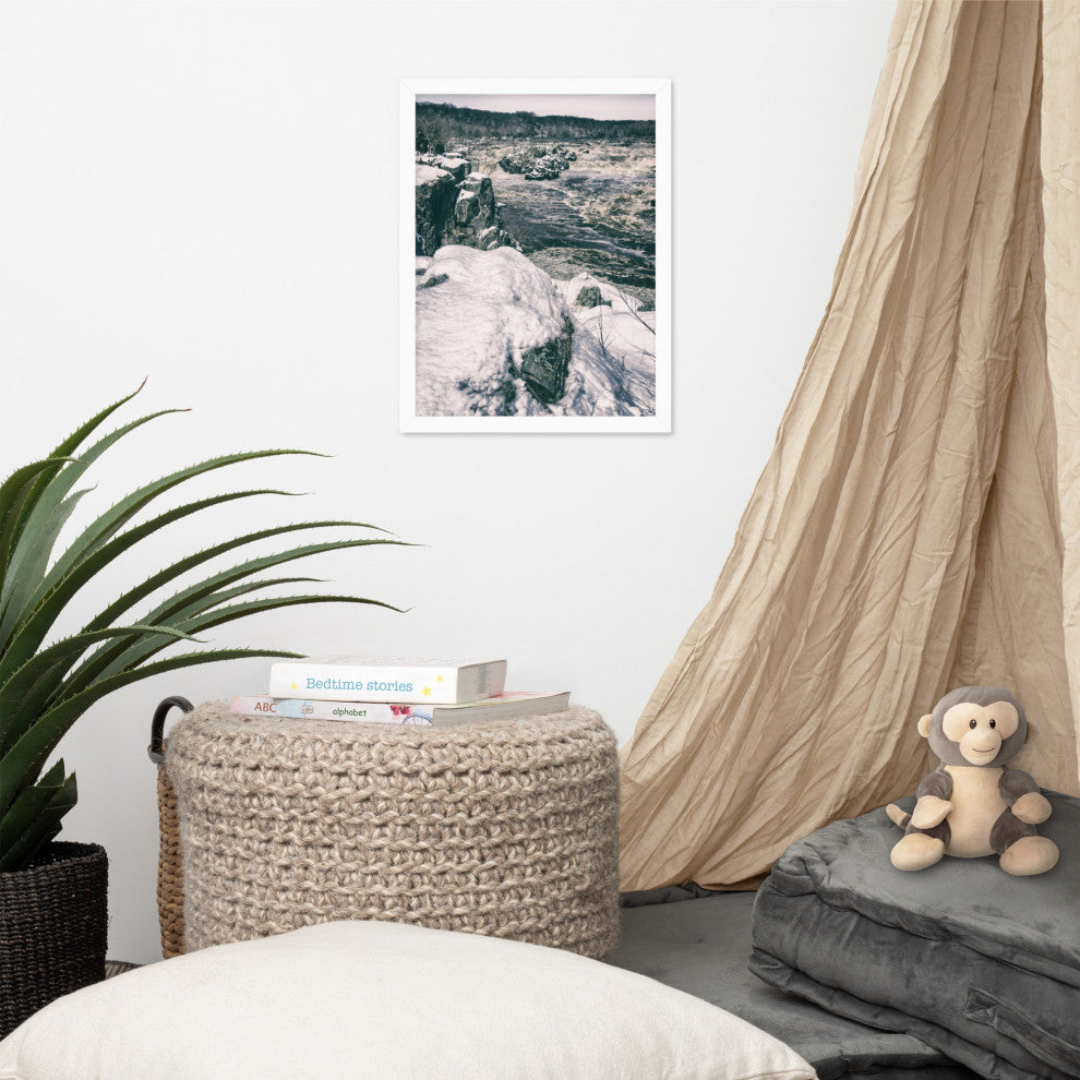 Great Falls Vintage Rural Landscape Framed Photo Paper Wall Art Prints, White, 12" X 16"